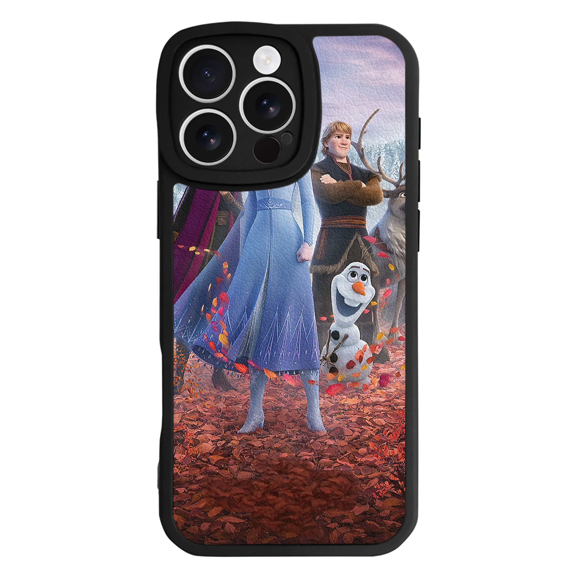 （画像用） アナと雪の女王 アンナ エルサ Frozen Anna Elsa 【iPhone 16シリーズ対応】シリコンスマホケース（レザー調） 材質：シリコン